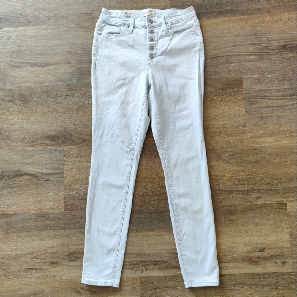 Women's High Rise Skinny Button-fly Jeans